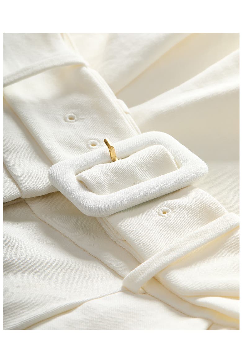 Piper Pleated Linen Blend Shorts, Alternate, color, DOVE