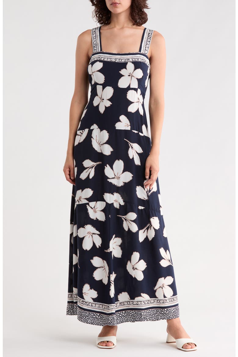 Wide Strap Maxi Dress, Main, color, CLASSIC NAVY