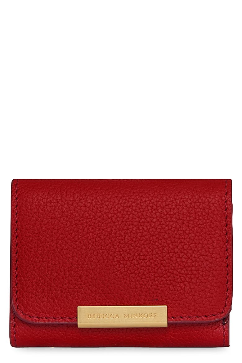 Insider Compact Leather Trifold Wallet, Main, color, SIREN