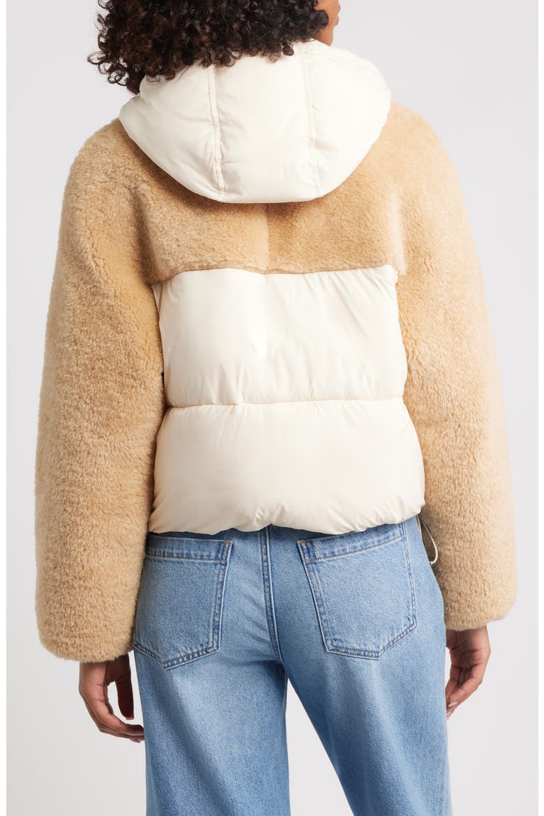 Mykah UGGbraid Puffer Jacket, Alternate, color, CREAM / SAND