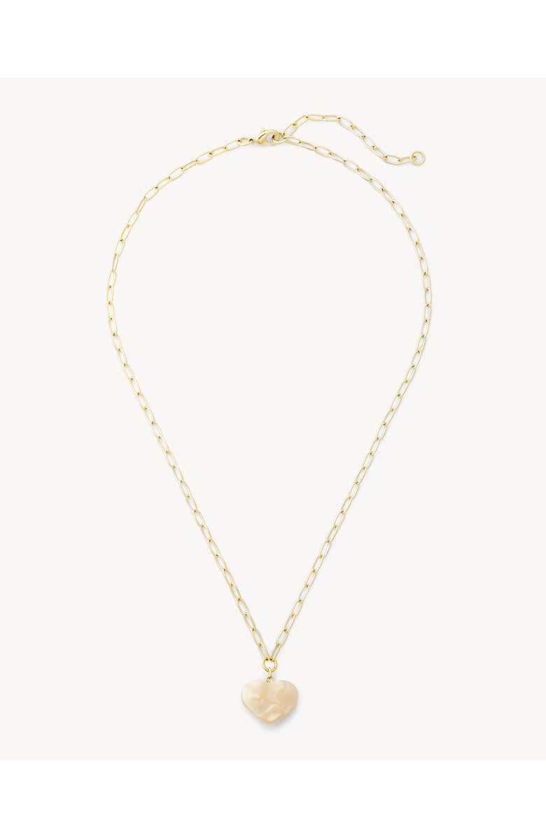 MACHETE Mini Heart Pendant Necklace, Main, color, White Shell