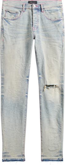 P001 Ripped Skinny Tapered Leg Jeans