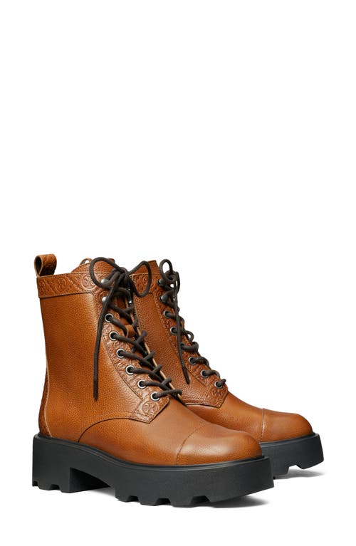 Tory Burch T Monogram Lug Sole Bootie In Brown