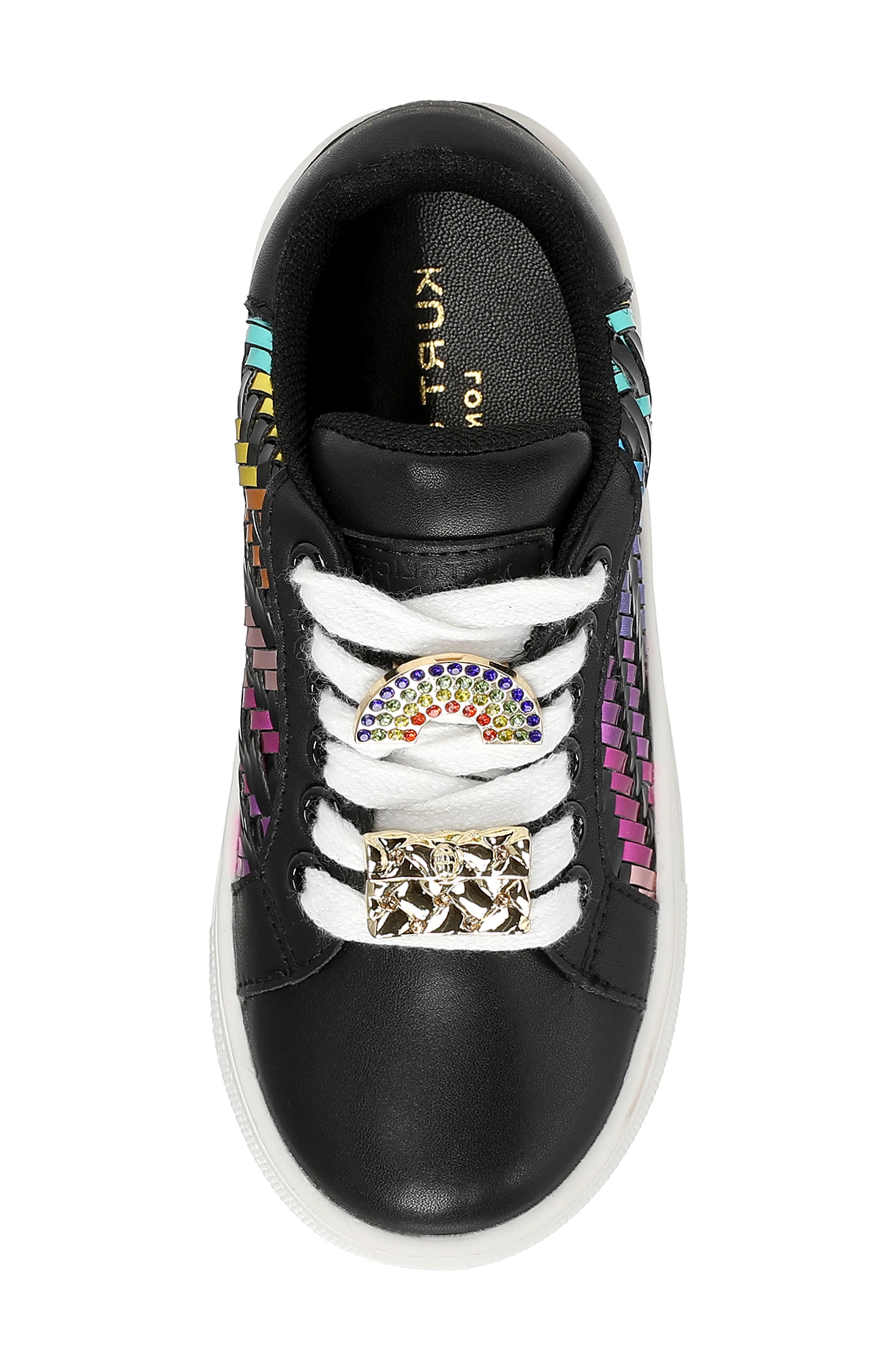 Kurt Geiger London Kids
 Mini Laney Weave Sneaker, Alternate, color, Black Multi
