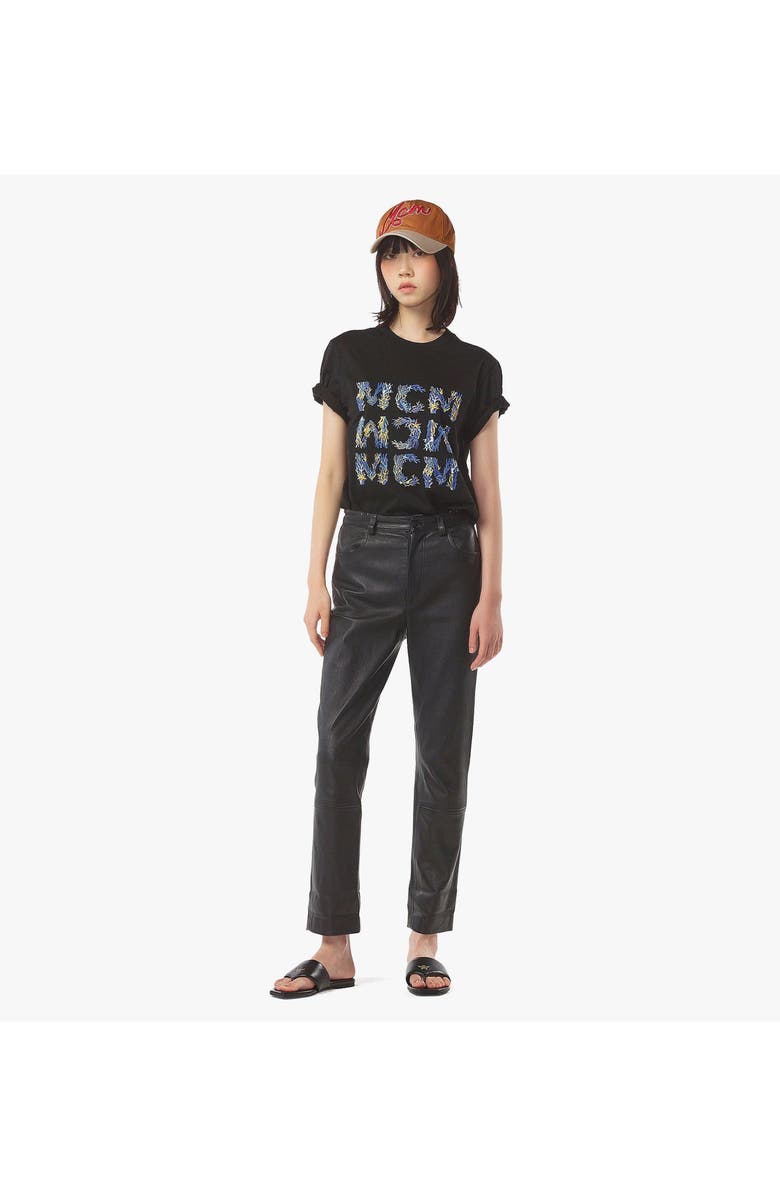 MCM Aquatic Logo T-Shirt in Organic Cotton, Alternate, color,