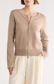 BY DESIGN Tatum Zip Cardigan