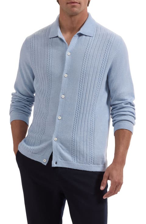 Cable Wool and Cashmere Cardigan