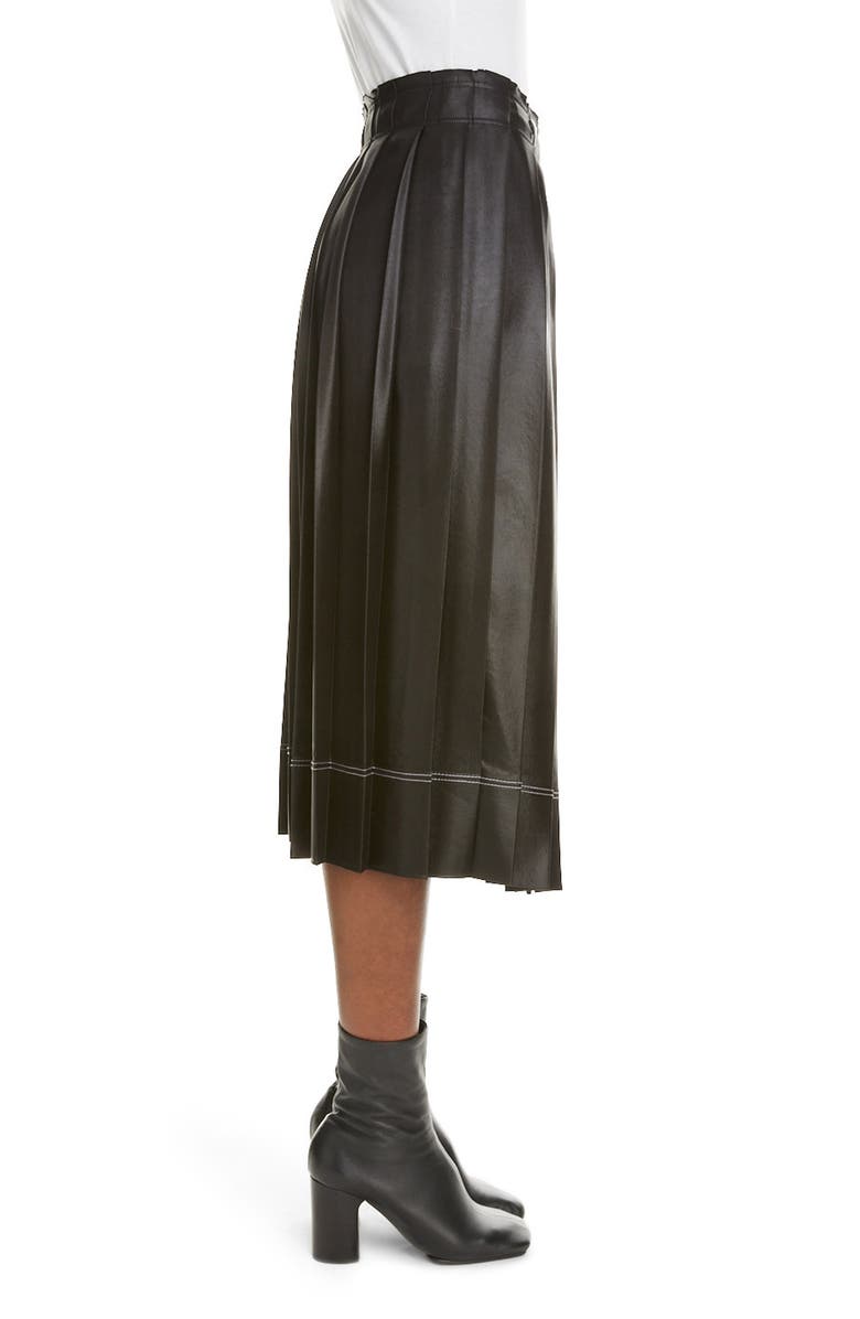 Acne Studios Itty Cinz Pleated Satin Skirt, Alternate, color,