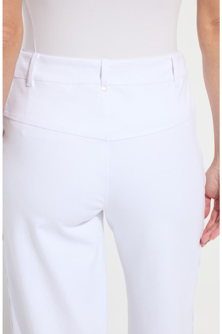 Willa Scallop Studded Crop Jeans, Alternate, color, WHITE