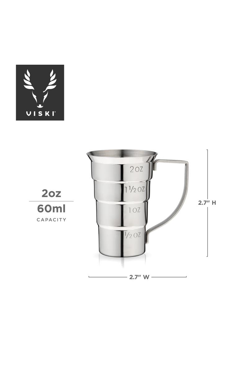 Viski Harrison Stepped Jigger in Stainless Steel, Alternate, color, 