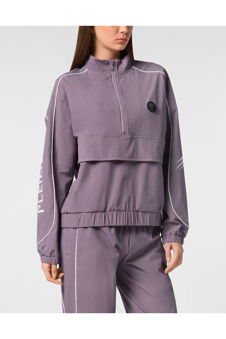 Nylon Piping Anorak Ls Scratch Women, Main, color, Purple