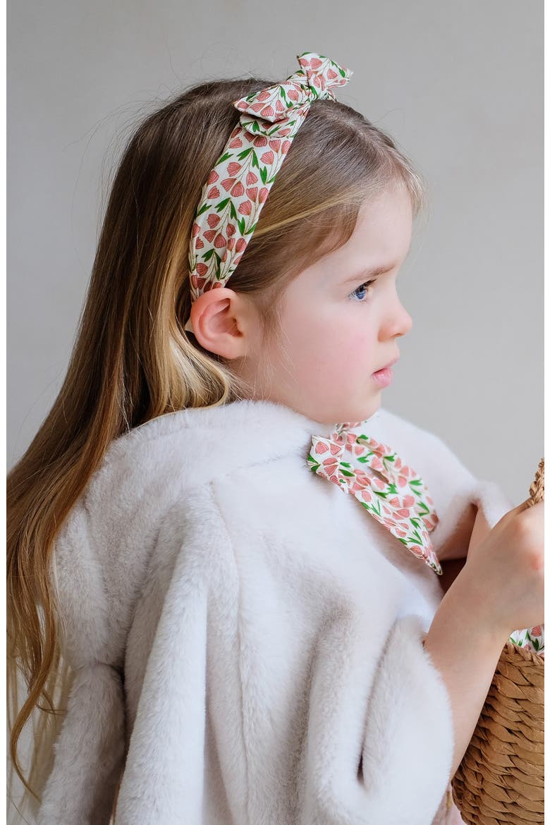 Kids' Tulip Edie Bow Alice Headband, Alternate, color, PINK