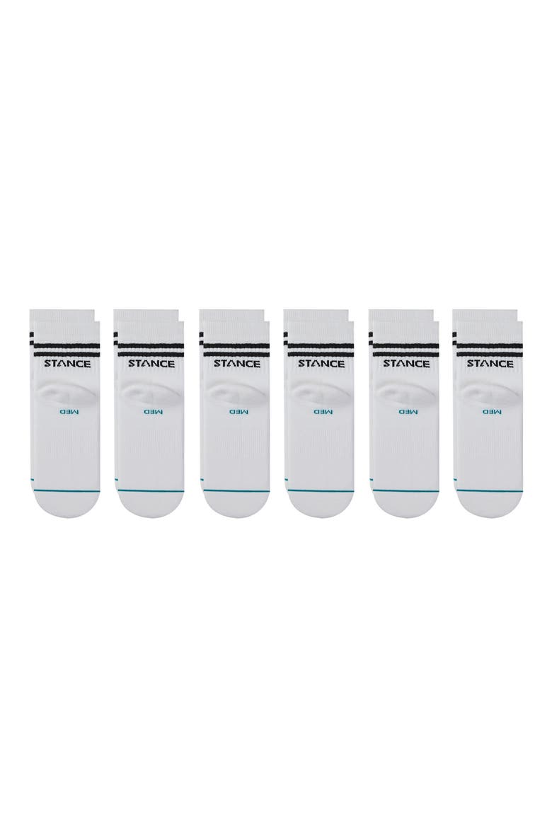 Core 6-Pack Quarter Length Socks, Alternate, color, WHITE