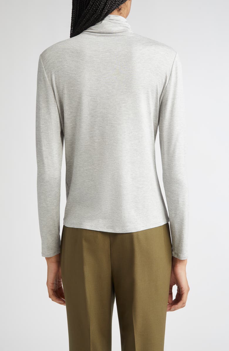 Lafayette 148 New York Funnel Neck Sweater, Alternate, color, Grey Heather