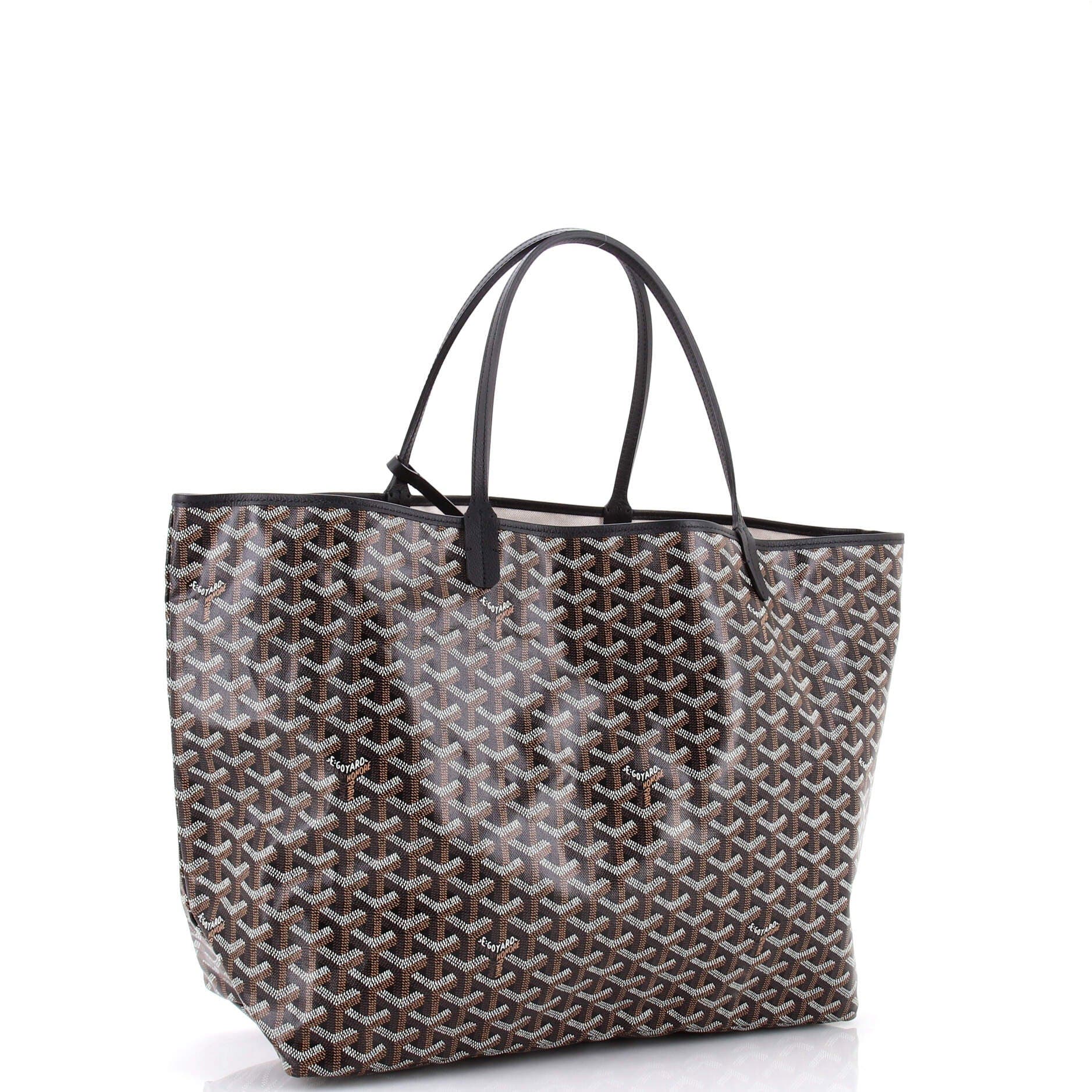 Pre-Owned Goyard Saint Louis Tote Coated Canvas GM, Alternate, color, Black
