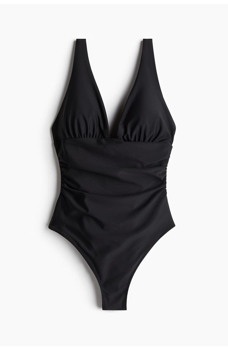 H&M Light Shape Swimsuit, Main, color, Black