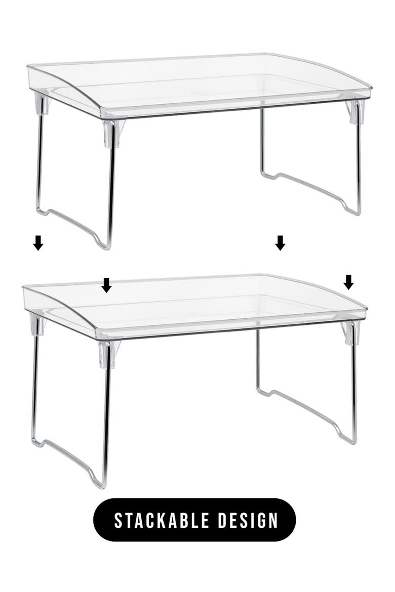 Foldable Storage Rack - Set of 2, Alternate, color, CLEAR