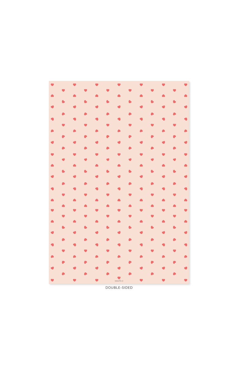Ramus & Co Eight Sheets Two-Sided "Hearts" & "Rainbow Hearts" Heavyweight Gift Wrap, Alternate, color, Multicolored