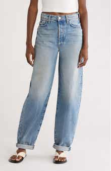 MOTHER The Fangirl Skimp Cuff Barrel Leg Jeans