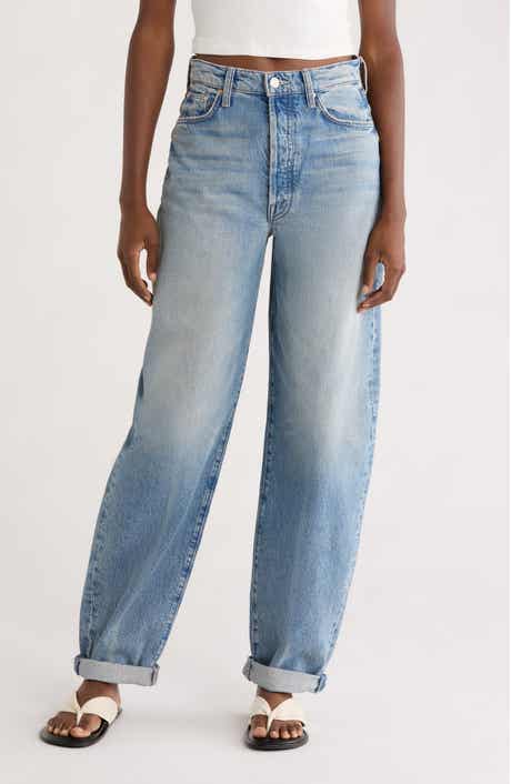 MOTHER The Fangirl Skimp Cuff Barrel Leg Jeans