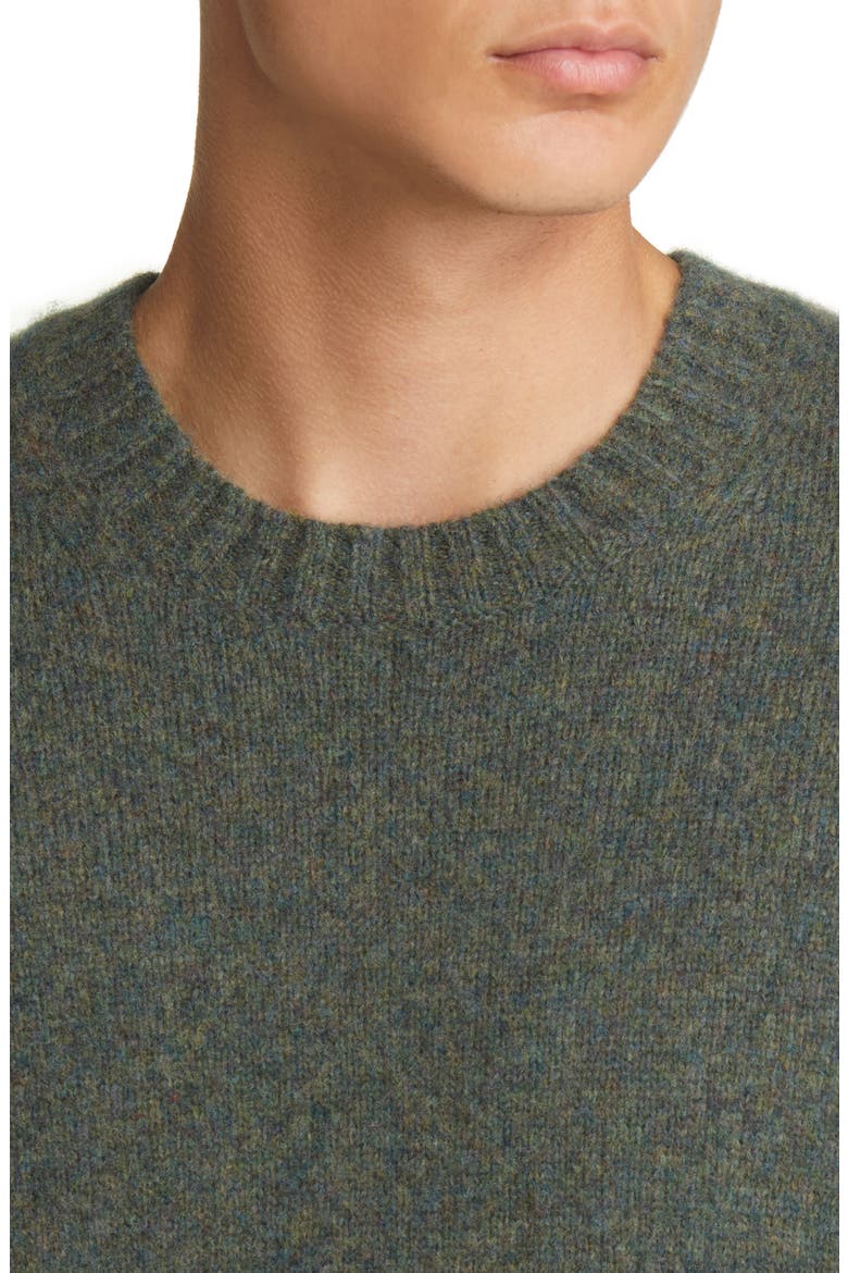 Mélange Wool Blend Crewneck Sweater, Alternate, color, OLIVE FIELD