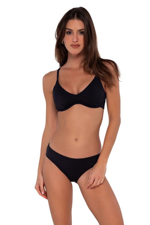 Sunsets Collins Hipster In Black Seagrass Texture