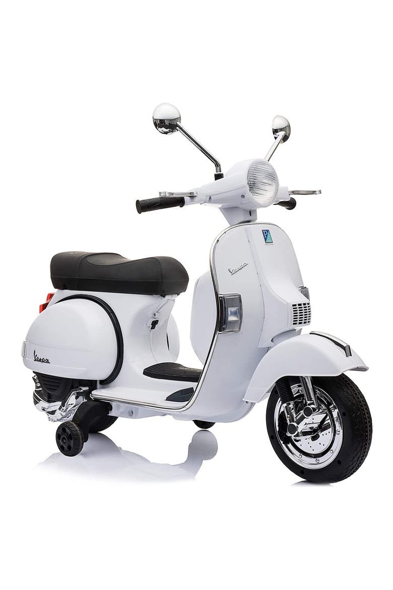 Kids' Vespa 12V Scooter, Main, color, WHITE