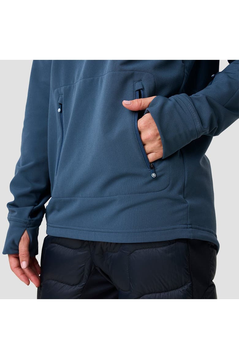 Destination Softshell Fleece Hoodie - Men's, Alternate, color, Midnight Blue