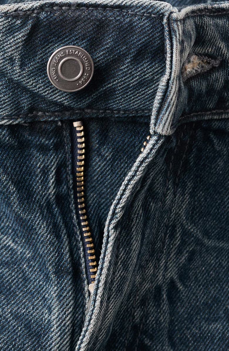 MANGO Selection Mid Rise Straight Leg Jeans, Alternate, color, Deep Dark Blue