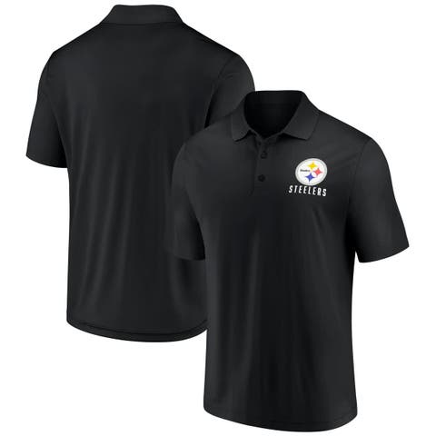 Men's Fanatics  Black Pittsburgh Steelers Lockup Polo