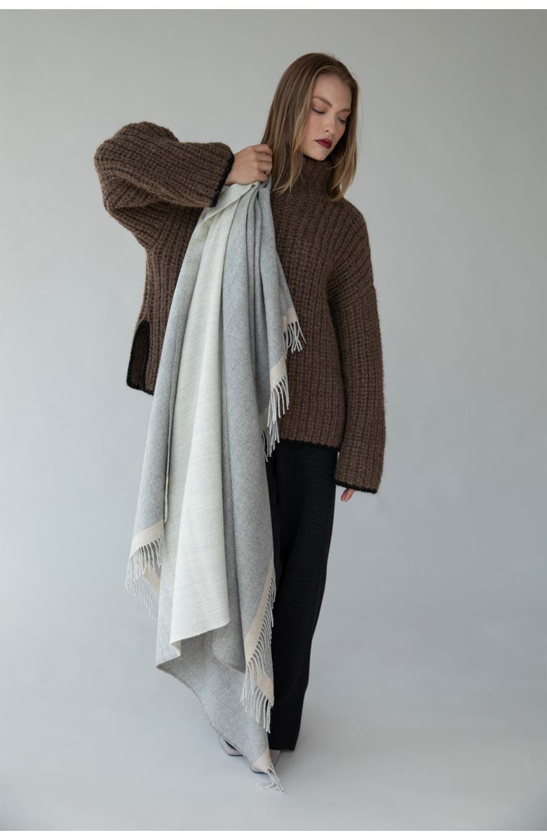 SSKEIN Gradient Weave Throw, Alternate, color, Grey