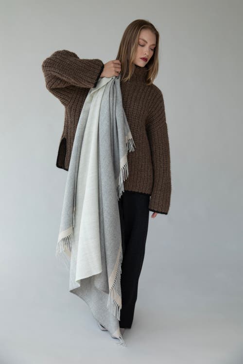 Sskein Gradient Weave Throw In Gray