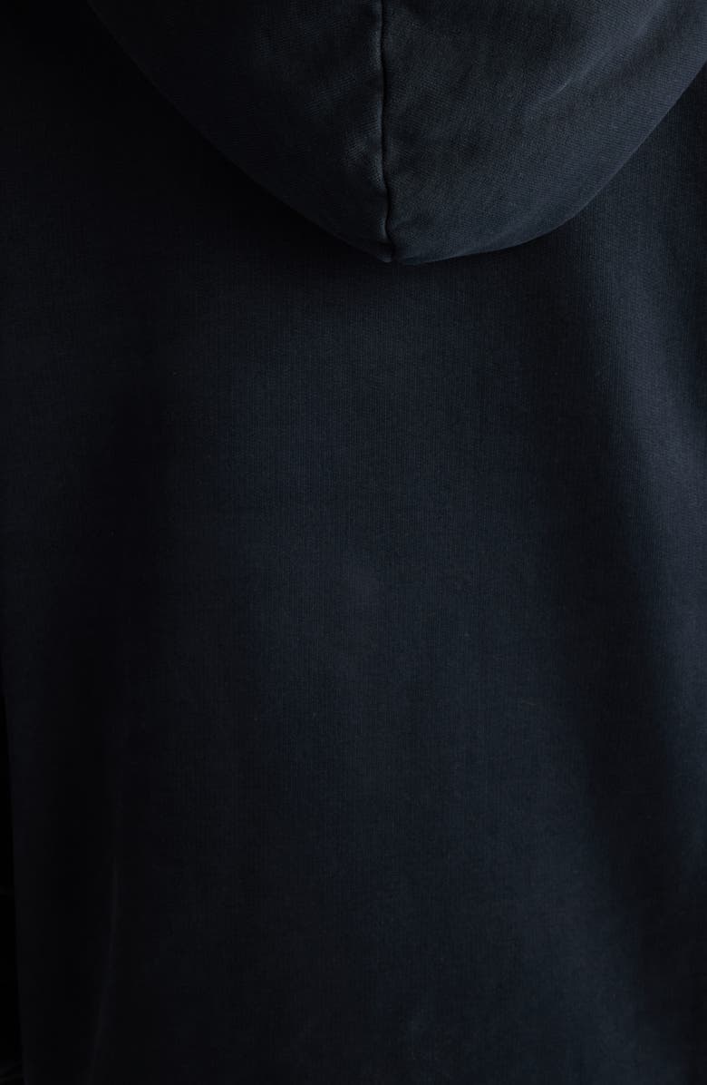 Acne Studios Fikka U Stamp Organic Cotton Hoodie, Alternate, color, Black