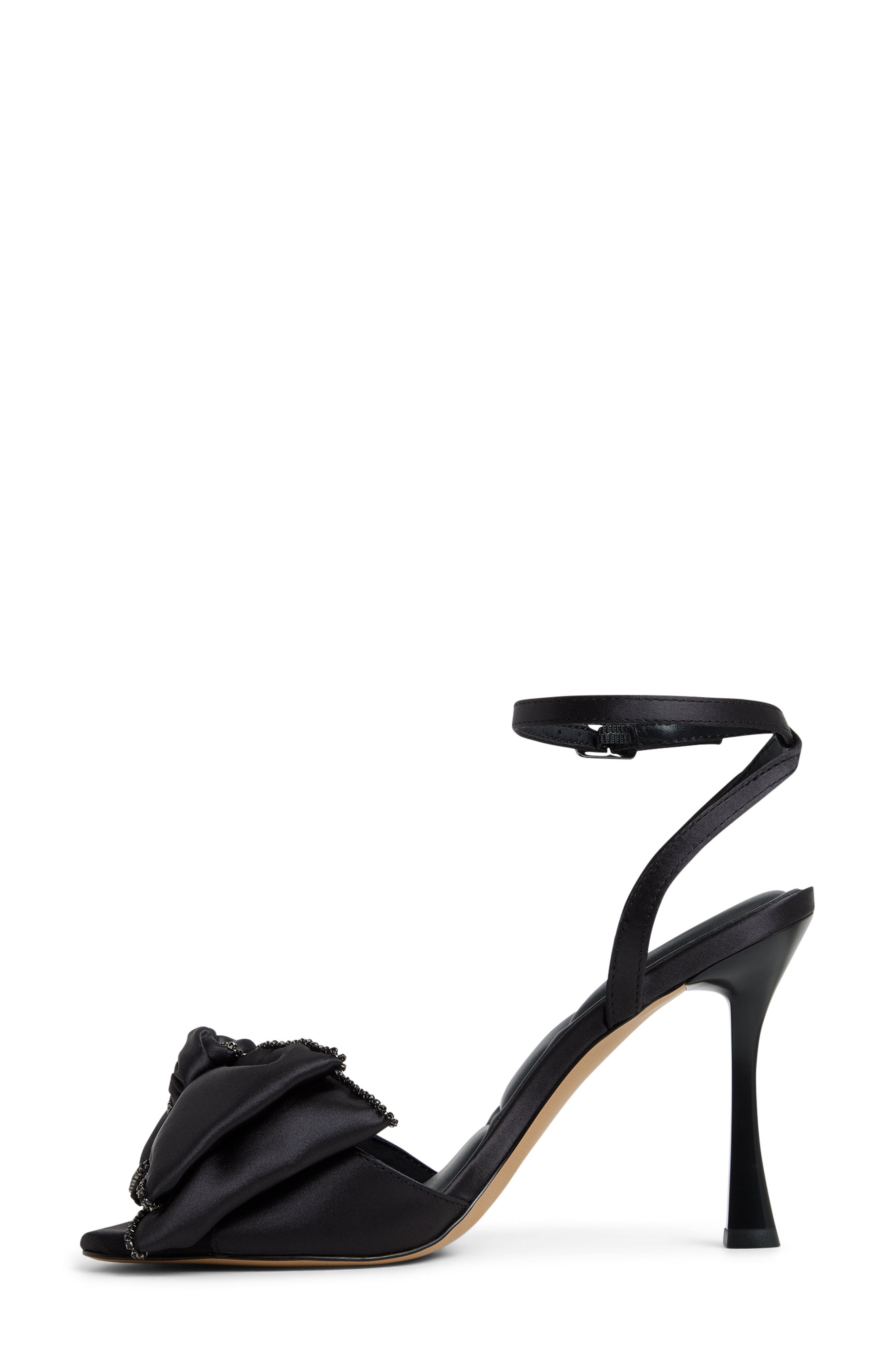 ALDO Tinsel Ankle Strap Sandal, Alternate, color, Black