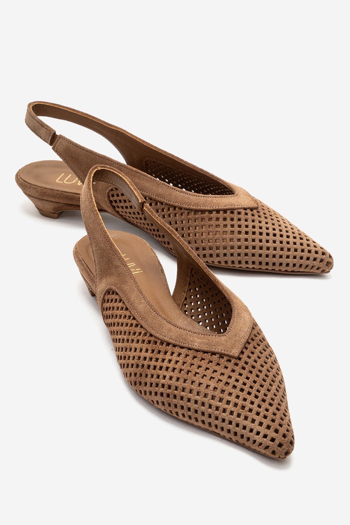 Forever & Always Shoes Lieve Leather Slingback Pump, Main, color, Cognac Suede