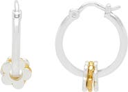 Estella Bartlett Multi Flower Beaded Hoop Earrings