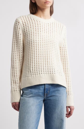 Treasure & Bond Chunky Mesh Cotton Blend Sweater | Nordstrom Treasure & Bond Chunky Mesh Cotton Blend Sweater | Nordstrom