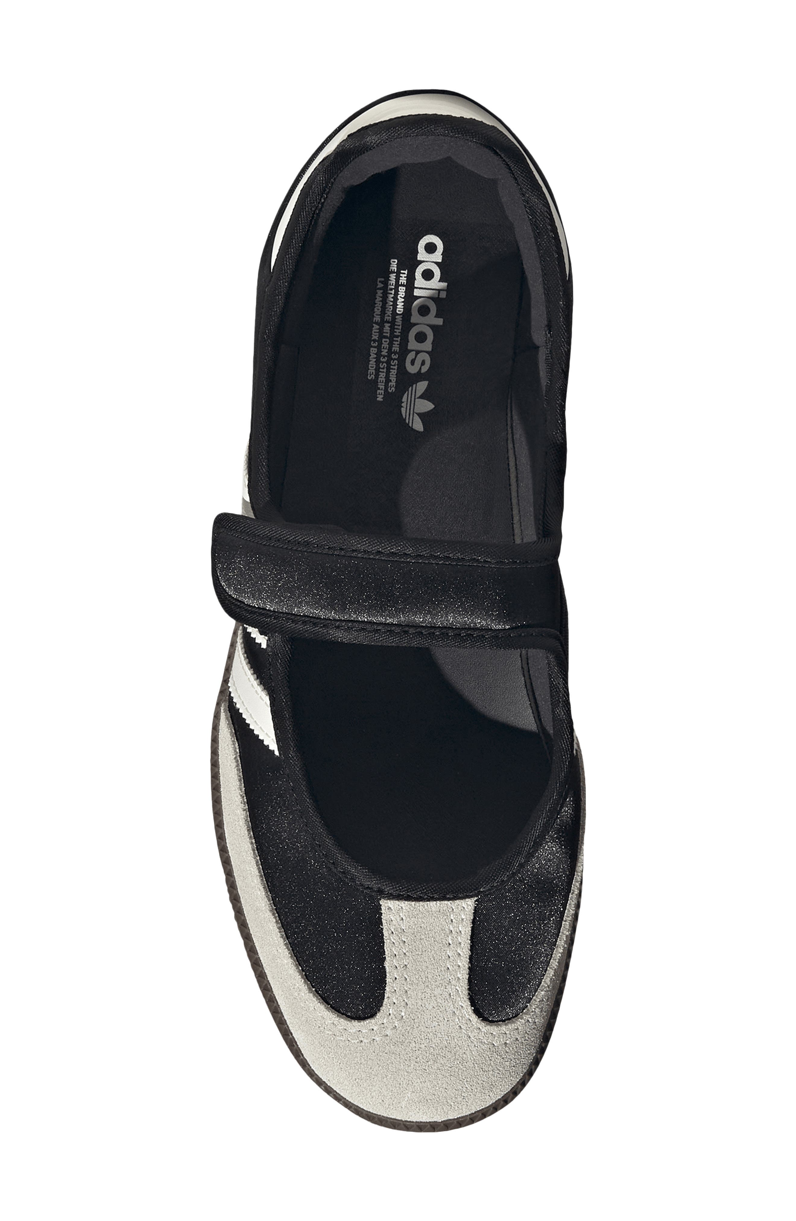 adidas Samba Jane Sneaker, Alternate, color, Core Black/ Off White/ Gold