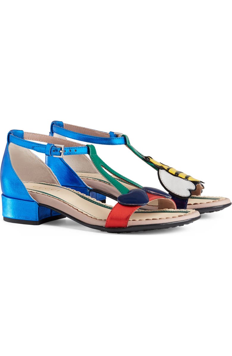 Gucci Bee Cerise Sandal, Main, color,