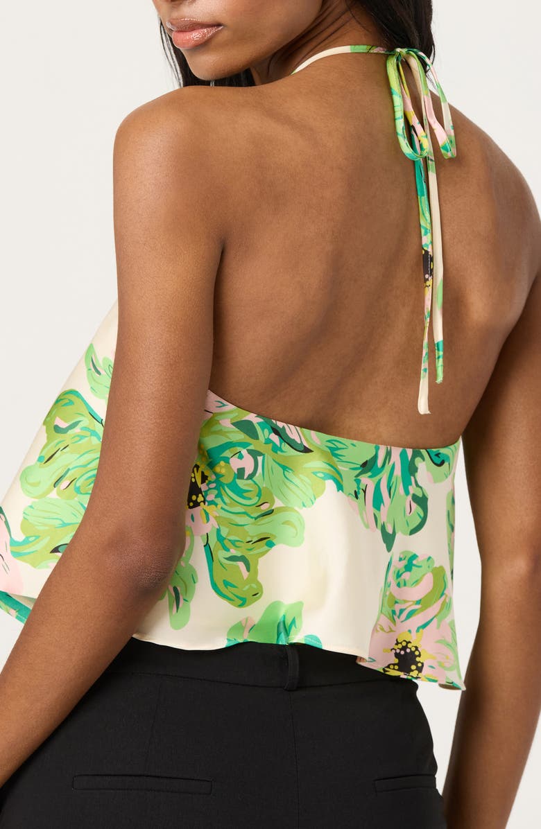 ASTR the Label Halter Scarf Top, Alternate, color, Cream Green Floral