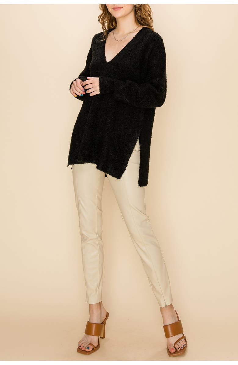 Double Zero V-Neck Slouchy Sweater, Alternate, color, 