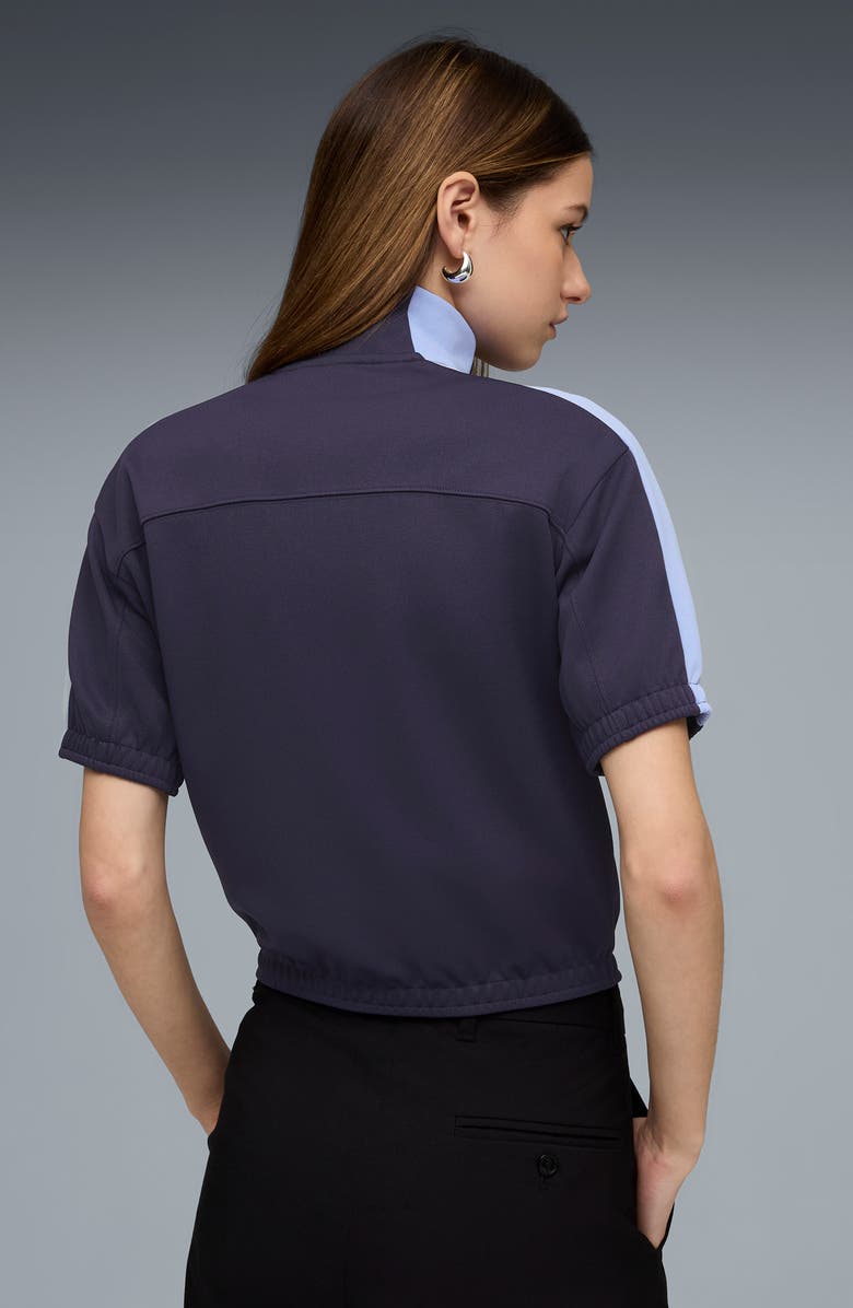 PUMA T7 Short Sleeve Track Jacket, Alternate, color, Deep Plum