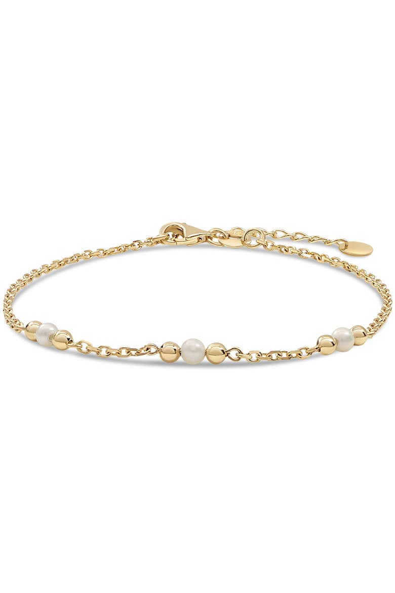 Freshwater Pearl Chain Bracelet in 14K Gold, Main, color, Yellow Gold