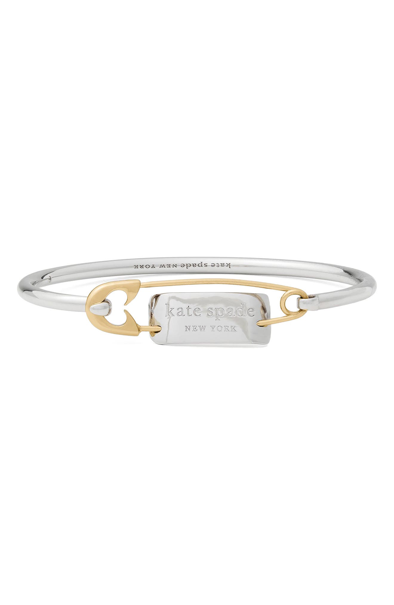 Kate Spade New York Sam Tag Safety Pin Bangle (Women) | Nordstrom