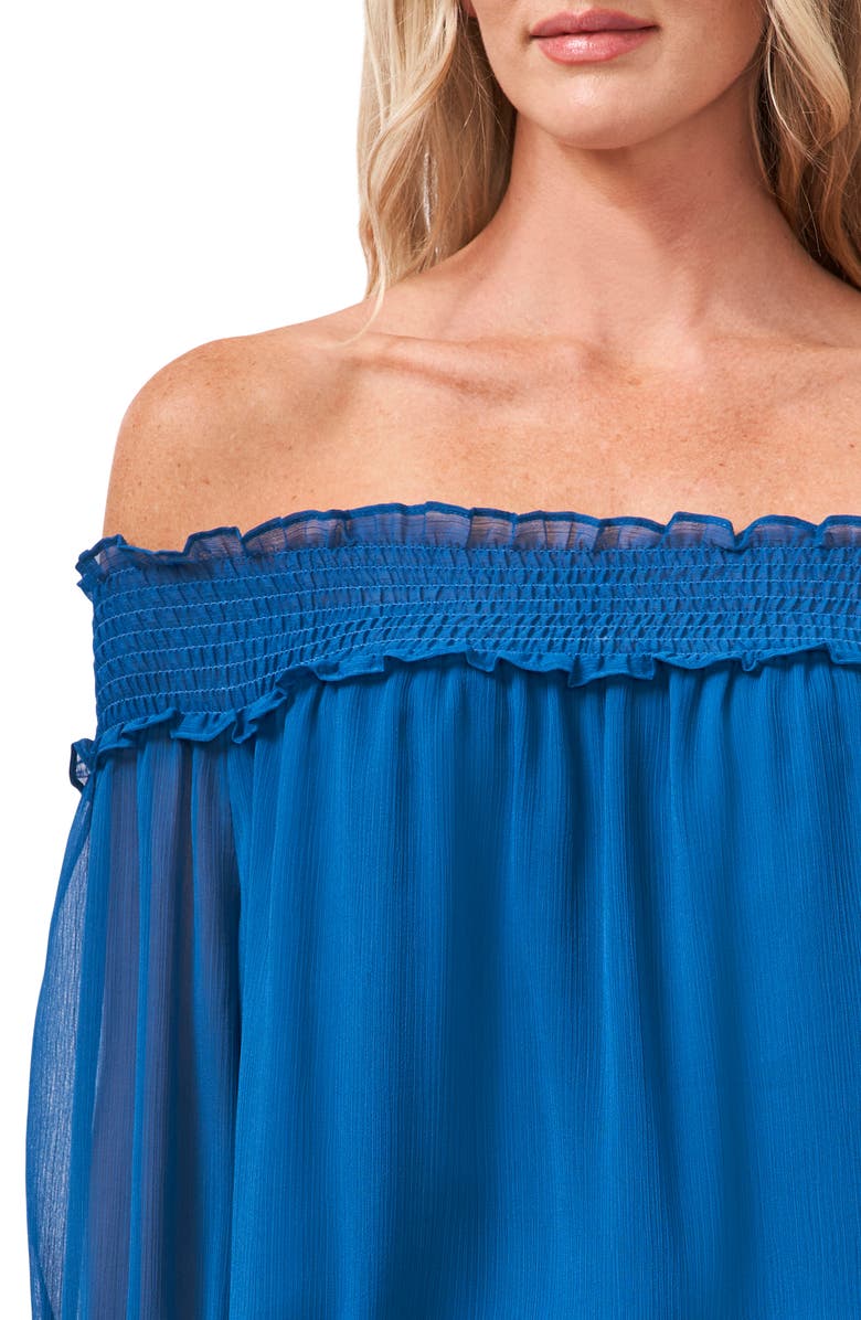 CeCe Off the Shoulder Ruffle Cuff Blouse, Alternate, color,