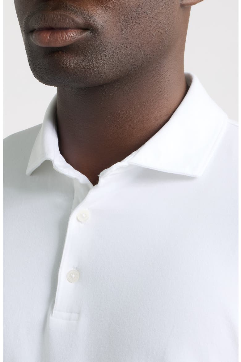 Crown Flex Pima Cotton Long Sleeve Polo, Alternate, color, WHITE