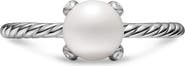 David Yurman Pearl Classics Ring in Sterling Silver with Diamonds, 2mm