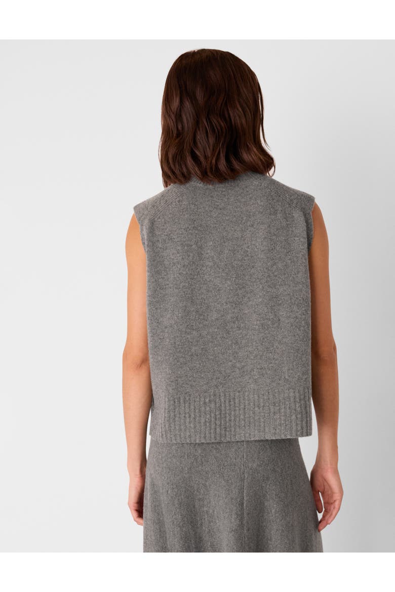 Knitted Sleeveless Vest, Alternate, color, Grey