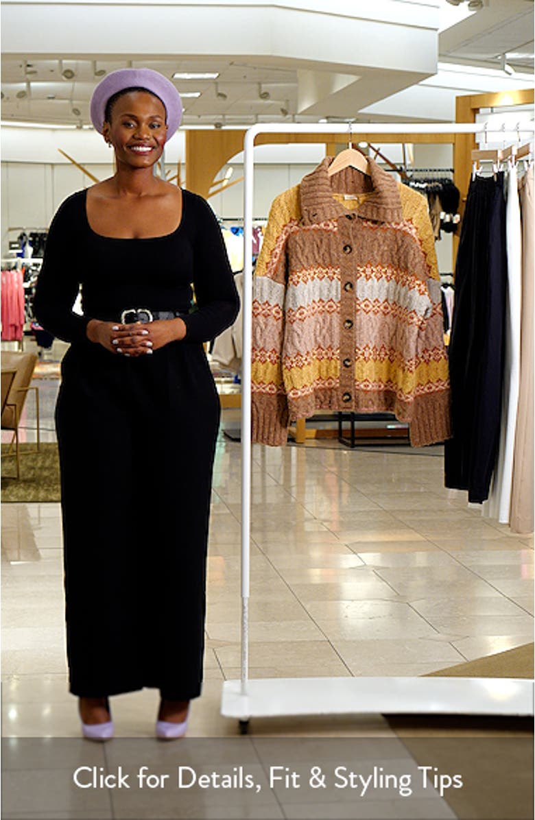 Highland Fair Isle Merino Wool Blend Cardigan, sales video thumbnail