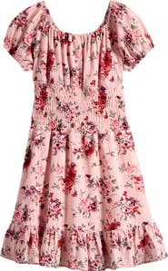 Ava & Yelly Kids' Smocked Peasant Dress